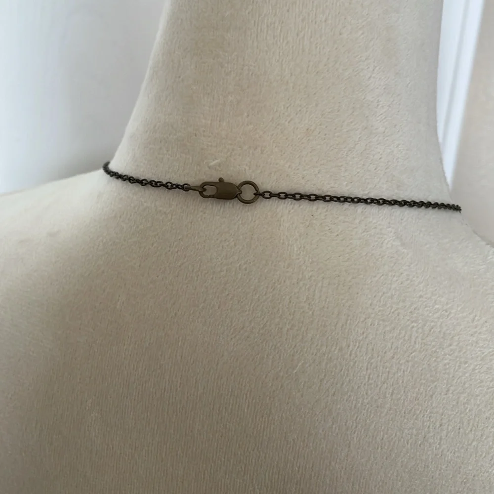 Bronze-Tone Necklace‎ with Stone Pendant